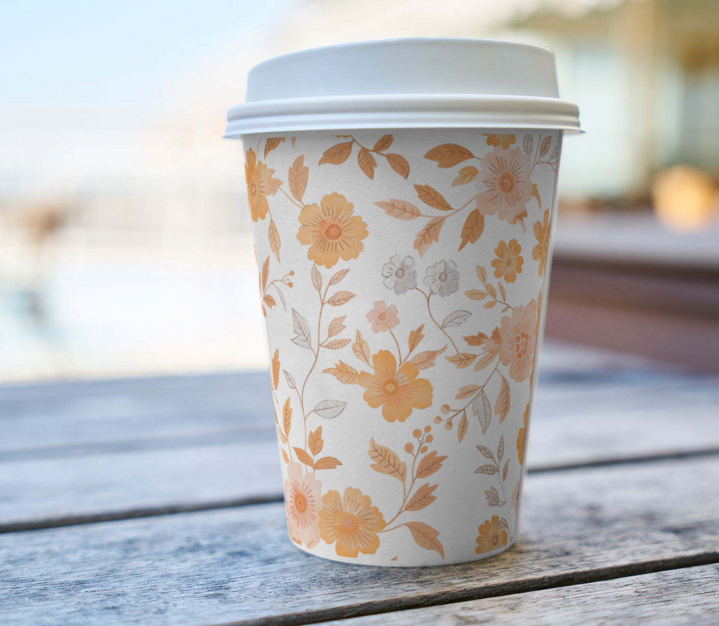 Cottagecore Autumn Floral Background