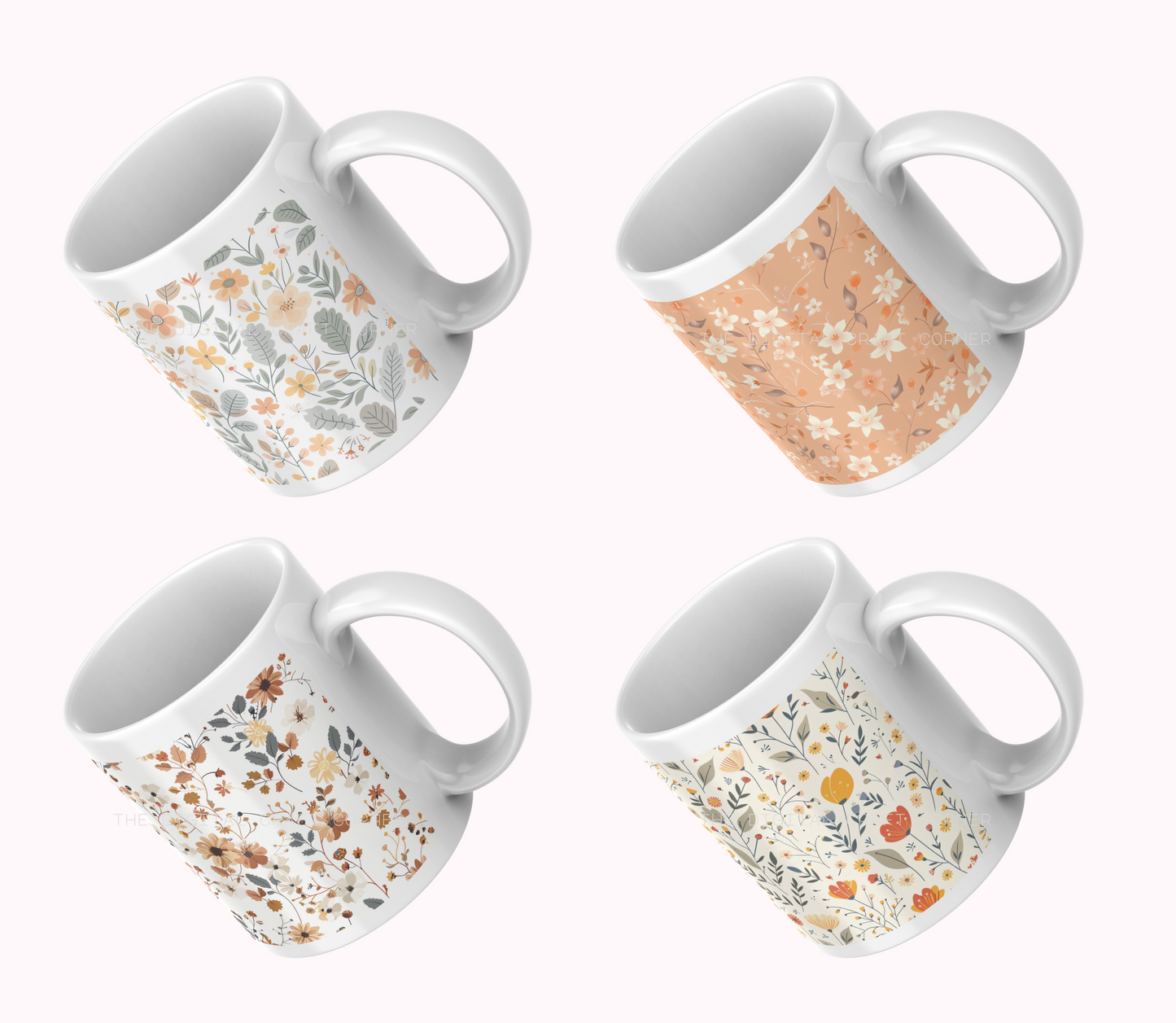 Cottagecore Autumn Floral Background