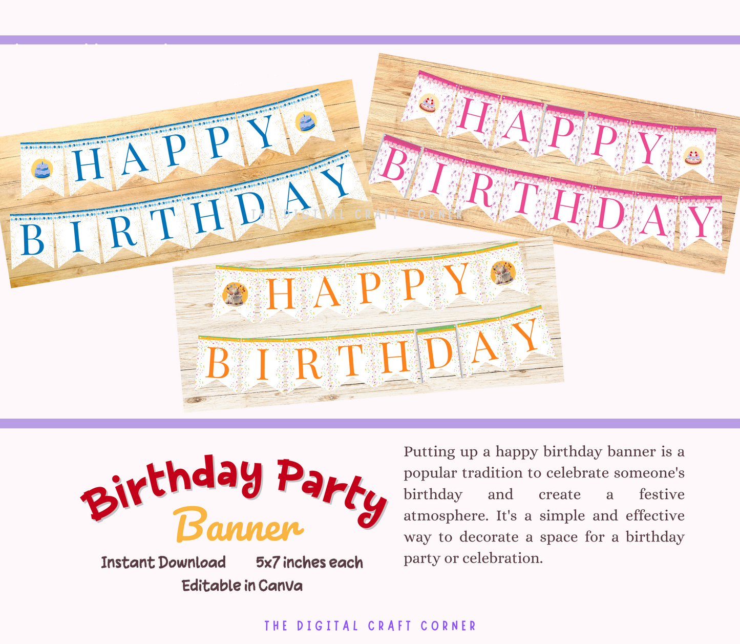 Printable Birthday Banner