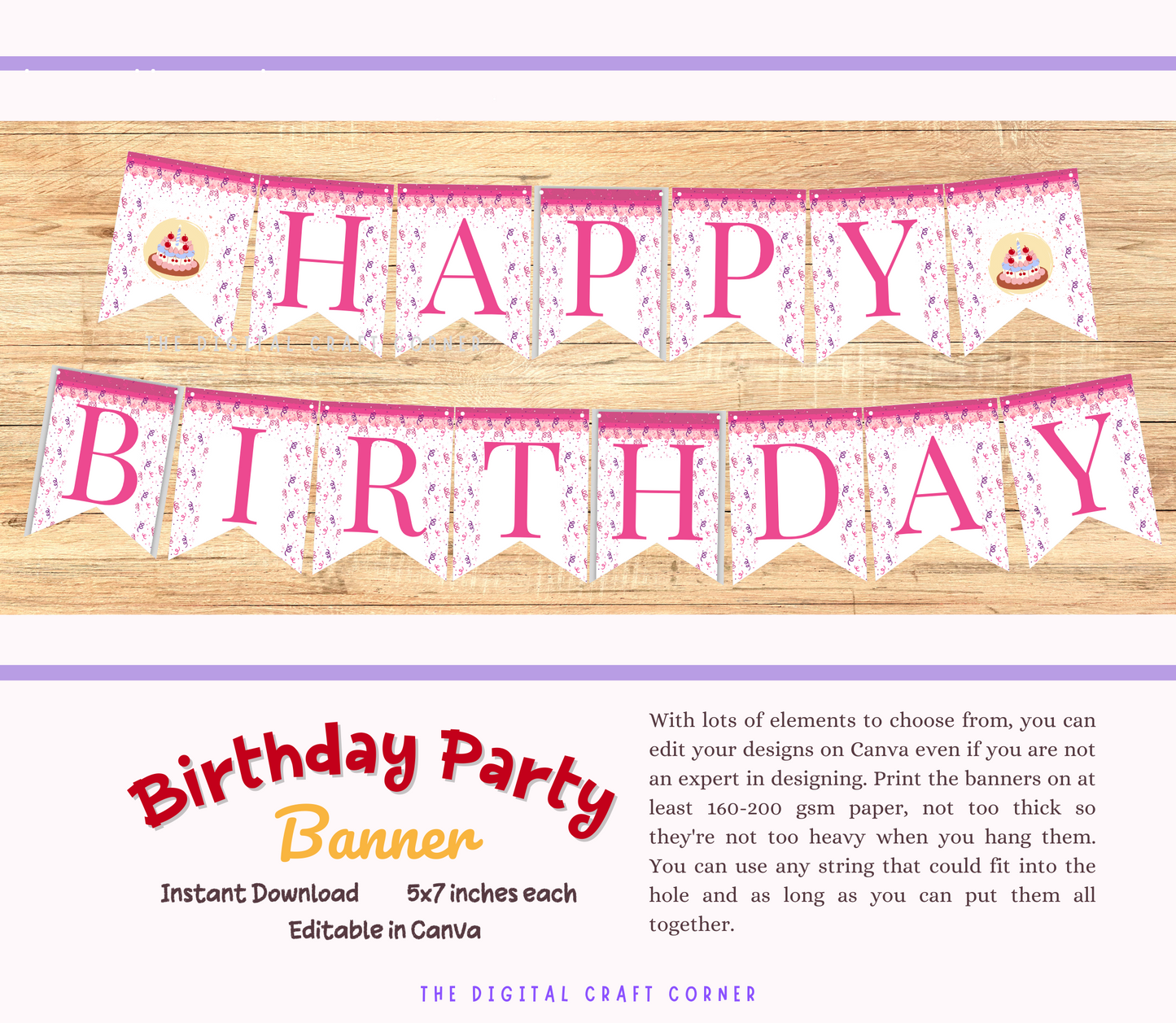 Printable Birthday Banner