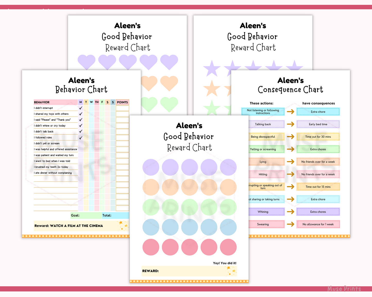 Kids Chore Charts Bundle
