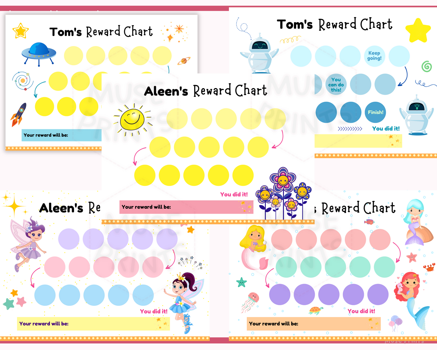 Kids Chore Charts Bundle