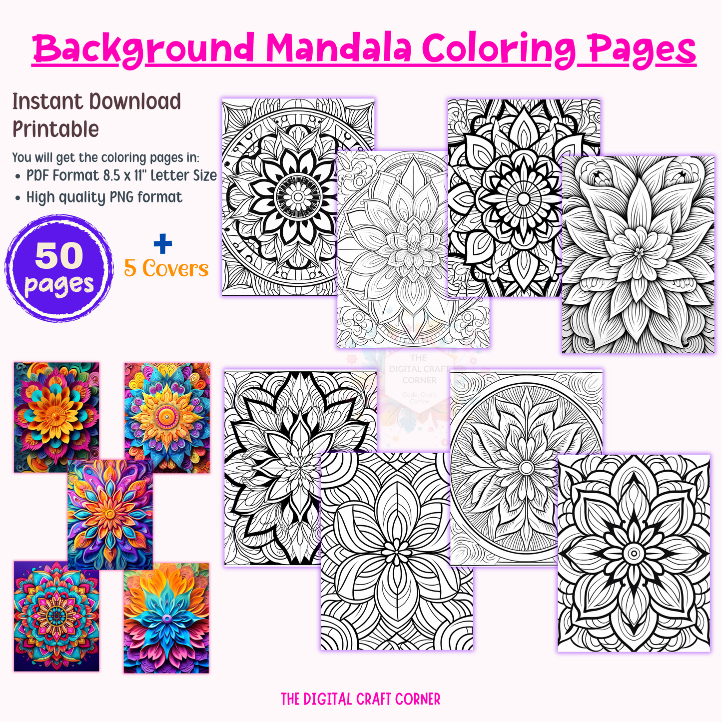 Background Mandalas Coloring Pages