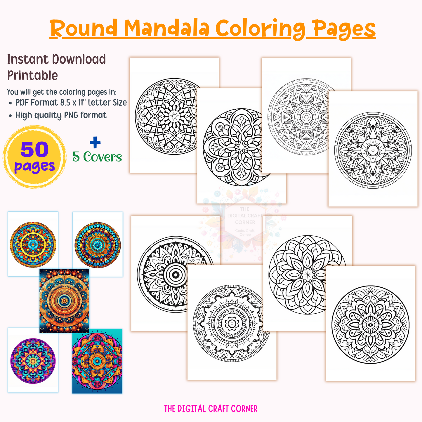 Round Mandala Coloring Pages