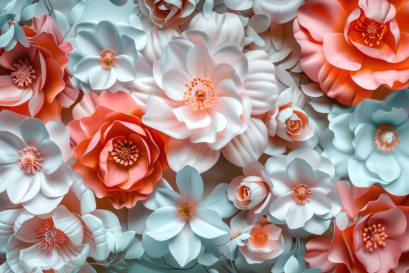 3D Floral Background