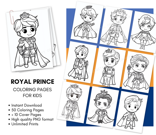 Royal Prince Coloring Pages for Kids