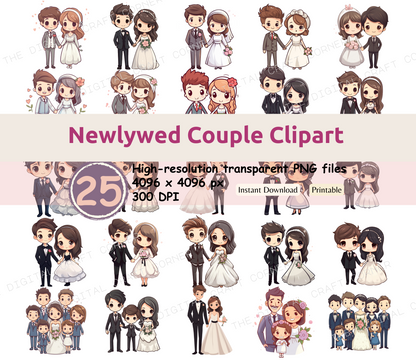 Newlywed Couple Clipart