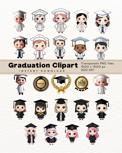 Graduation Clipart - Set