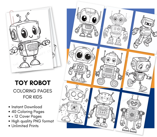 Toy Robot Coloring Pages for Kids