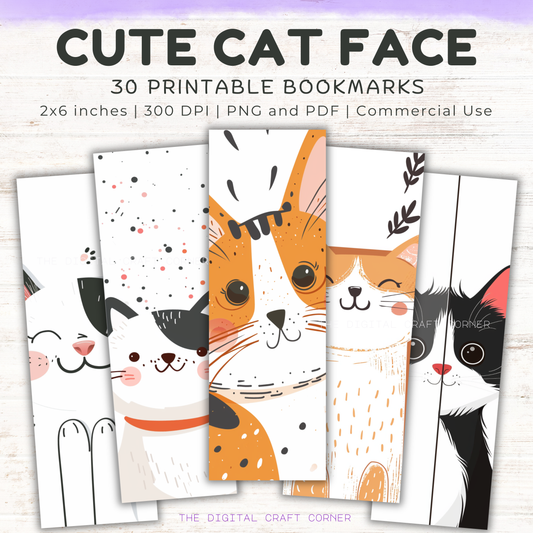 Cute Cat Face - Bookmarks