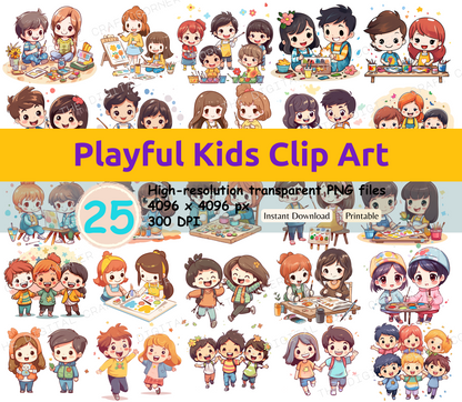 Playful Kids Clipart