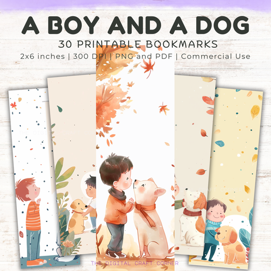 A Boy and a Dog Bookmark