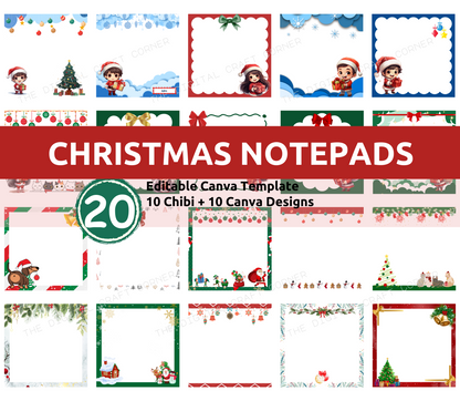 Christmas Notepads Template