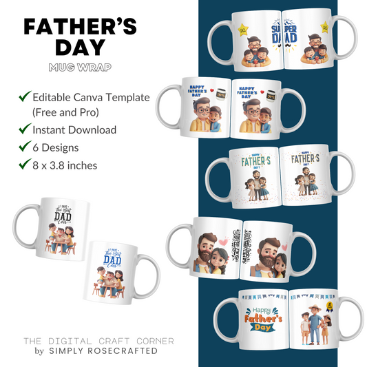 Father's Day Mug Wrap 8 x 3.8in