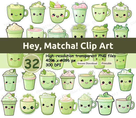 Hey, Matcha! Clip Art