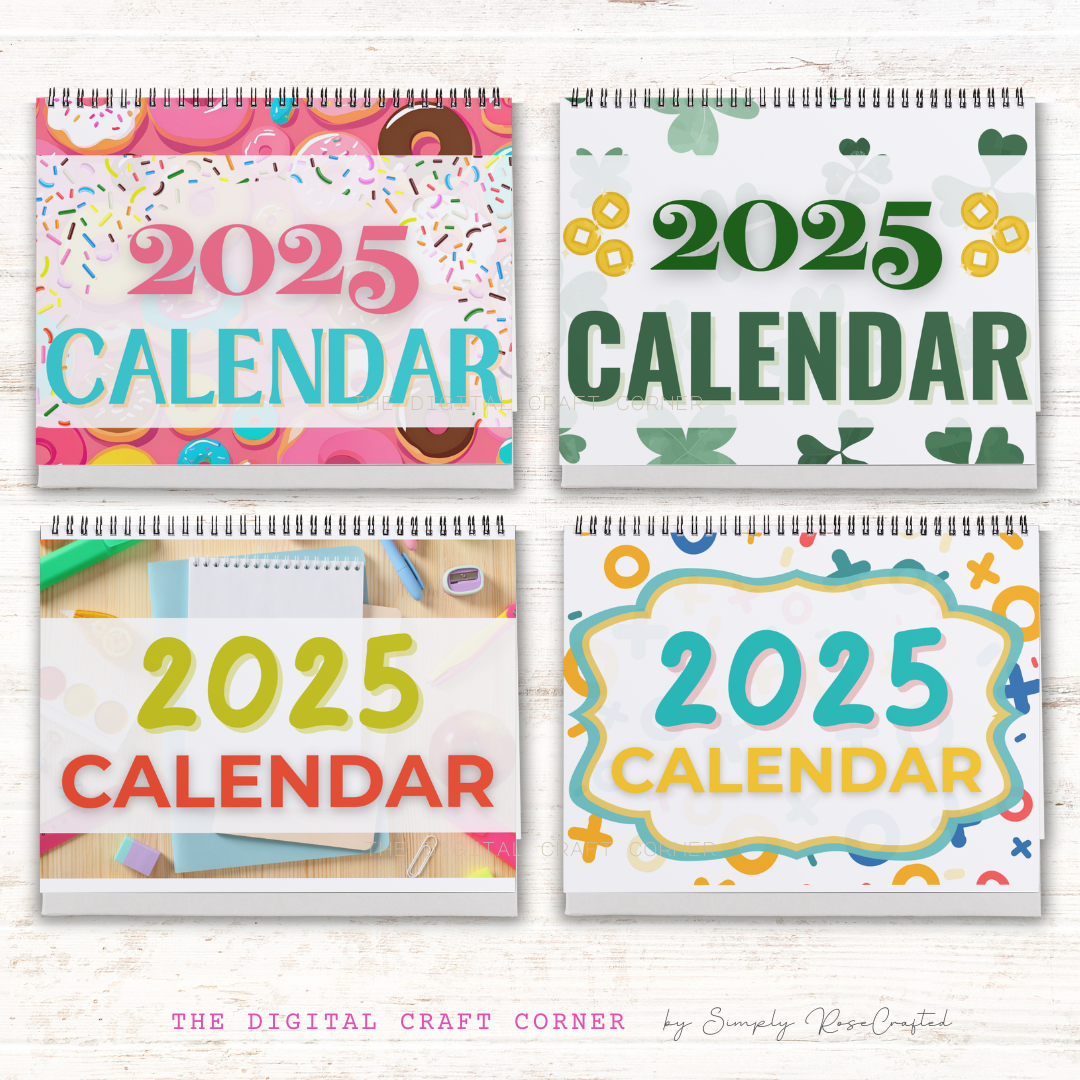 2025 Calendar Templates Bundle  - Landscape format