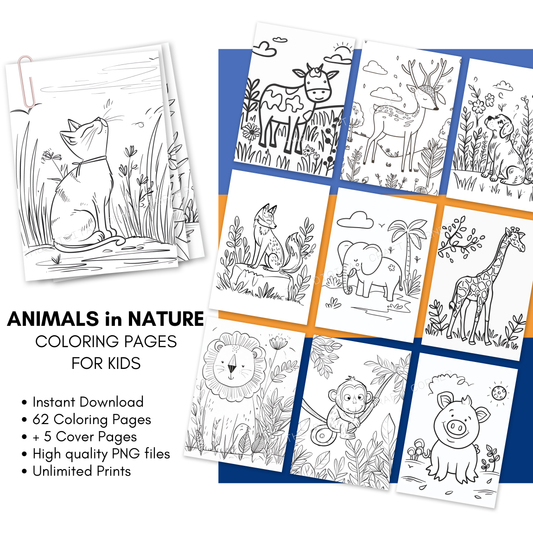 Animals in Nature Coloring Pages