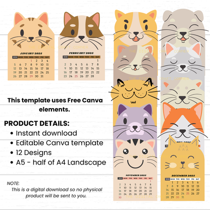 2025 Calendar - Cute Animals