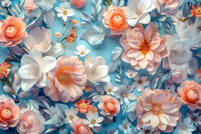 3D Floral Background