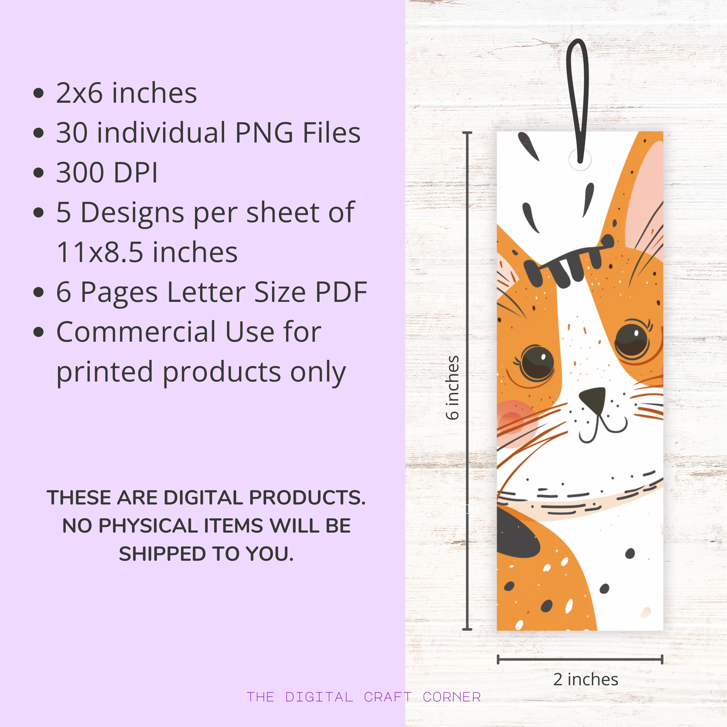 Cute Cat Face - Bookmarks