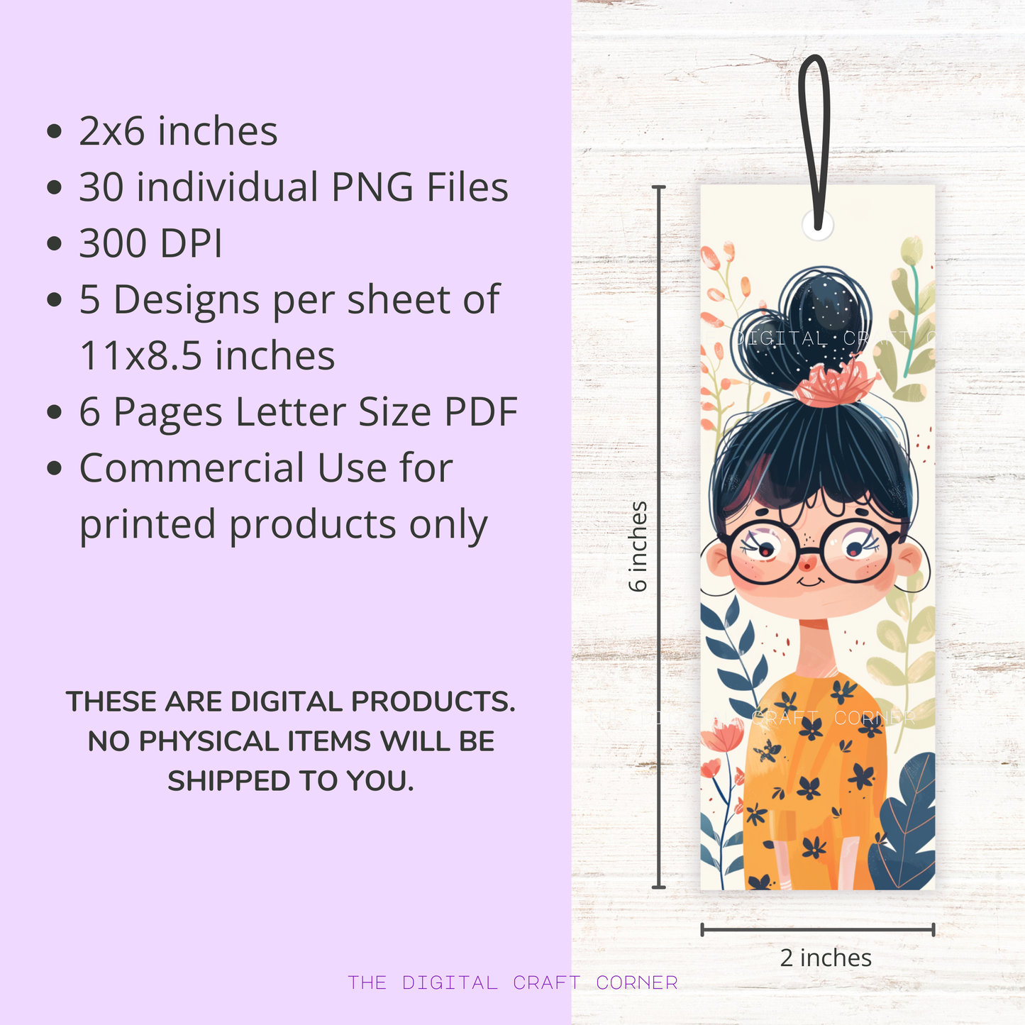 Bookmarks - Girl with Eyeglasses