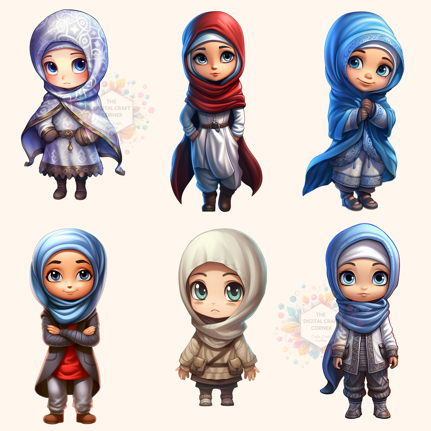 Chibi Girl Wearing a Hijab