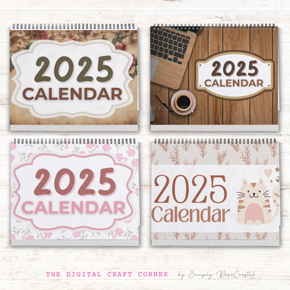 2025 Calendar Templates Bundle  - Landscape format