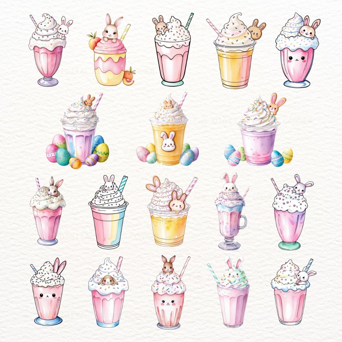 Easter Milkshake Clipart