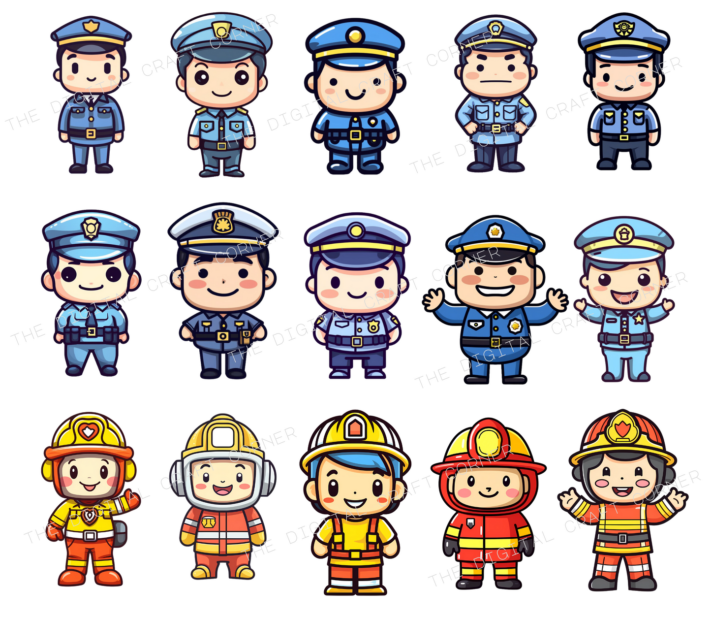 Men in Uniform Clipart