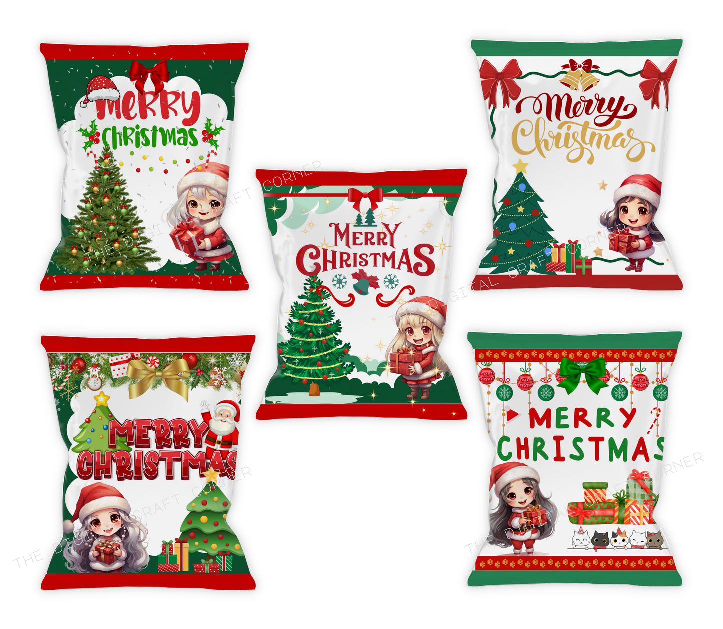 Christmas Chip Bags