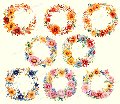 Floral Wreaths in 4 Seasons +