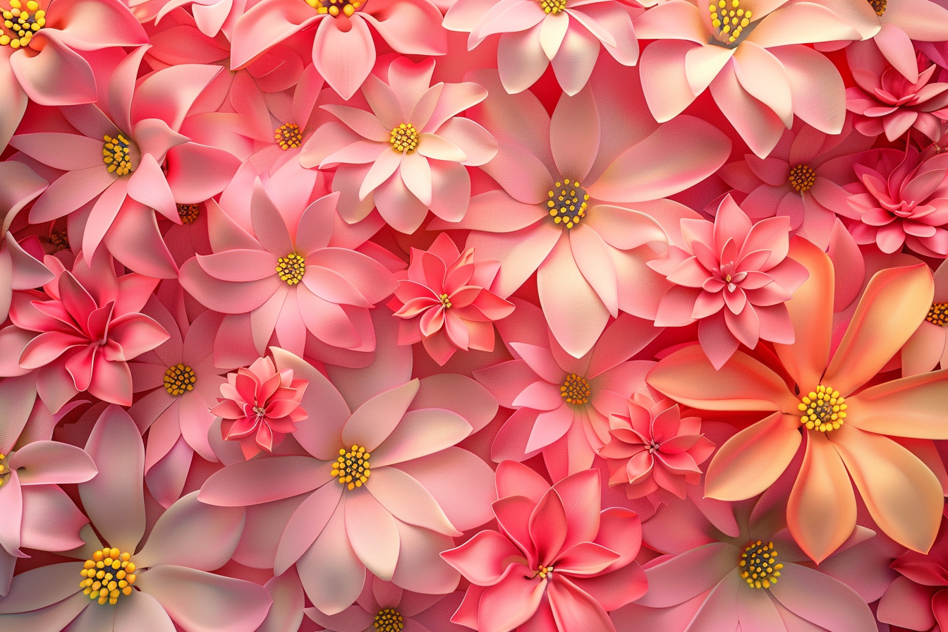 3D Floral Background