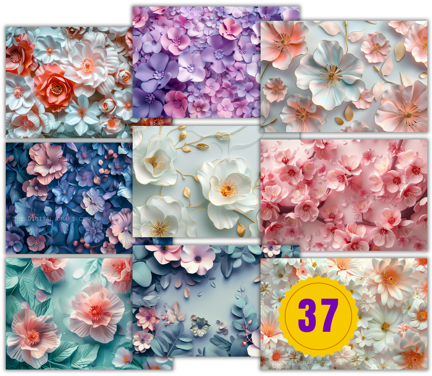 3D Floral Background