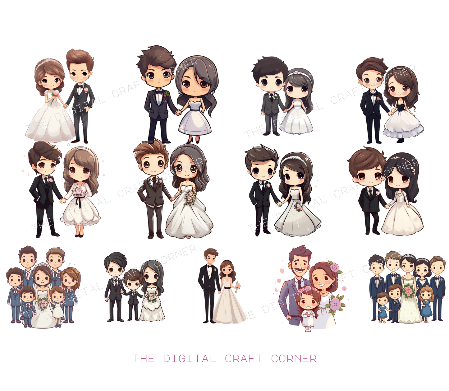 Newlywed Couple Clipart