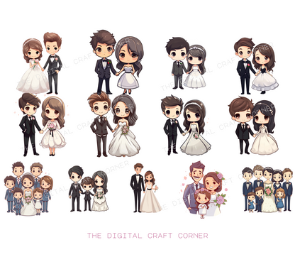 Newlywed Couple Clipart