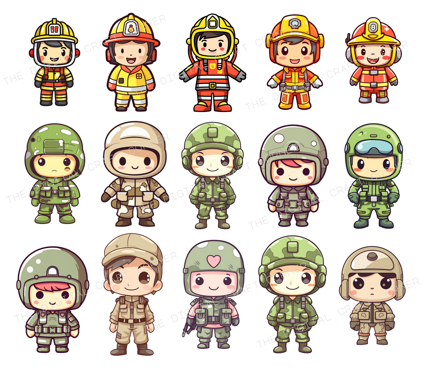 Men in Uniform Clipart