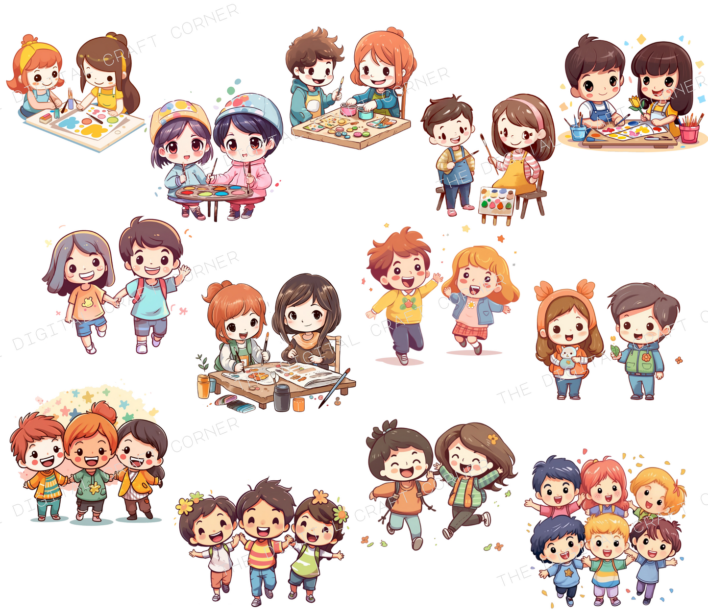 Playful Kids Clipart