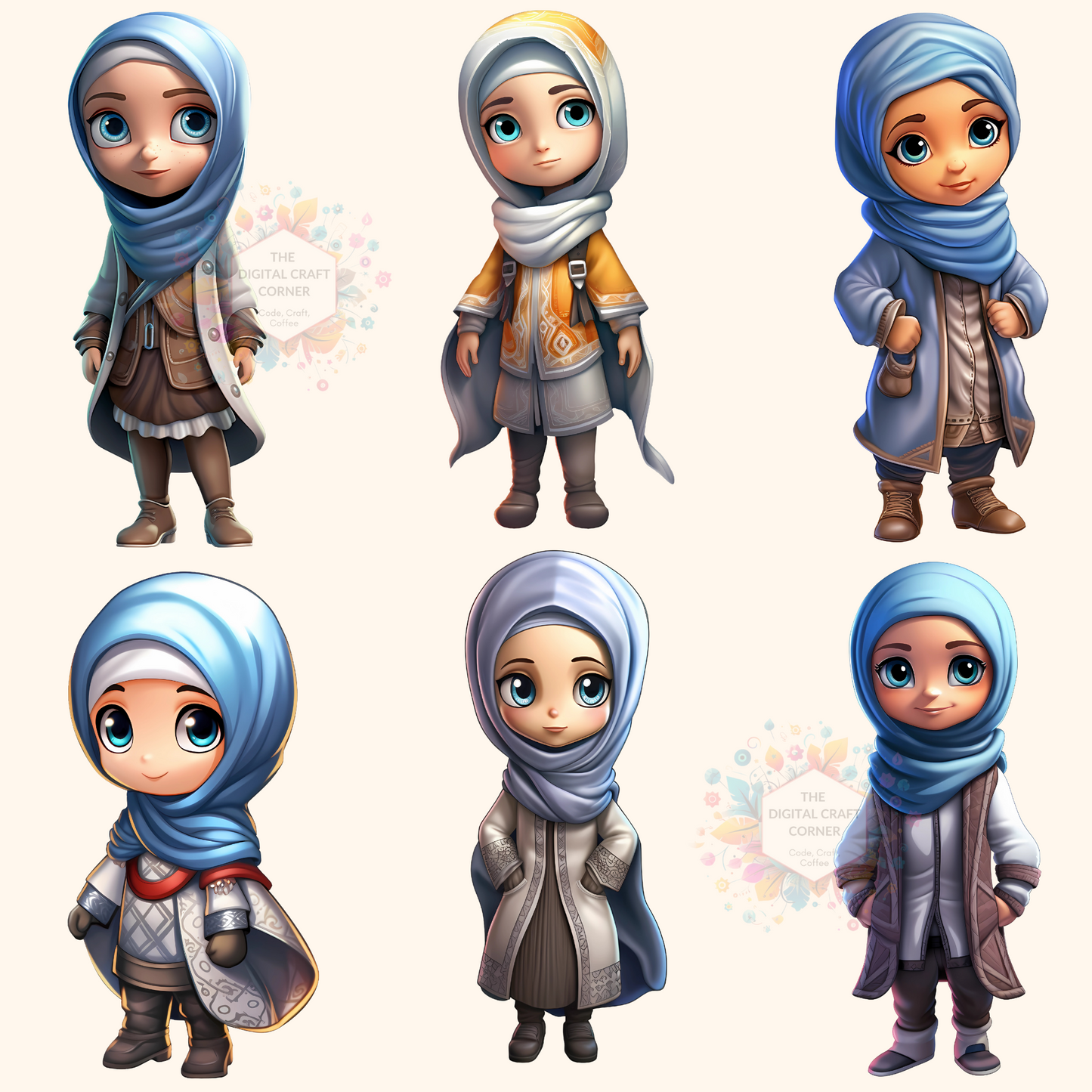 Chibi Girl Wearing a Hijab