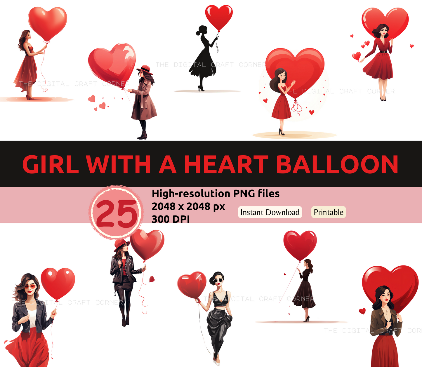Girl with a Heart Balloon