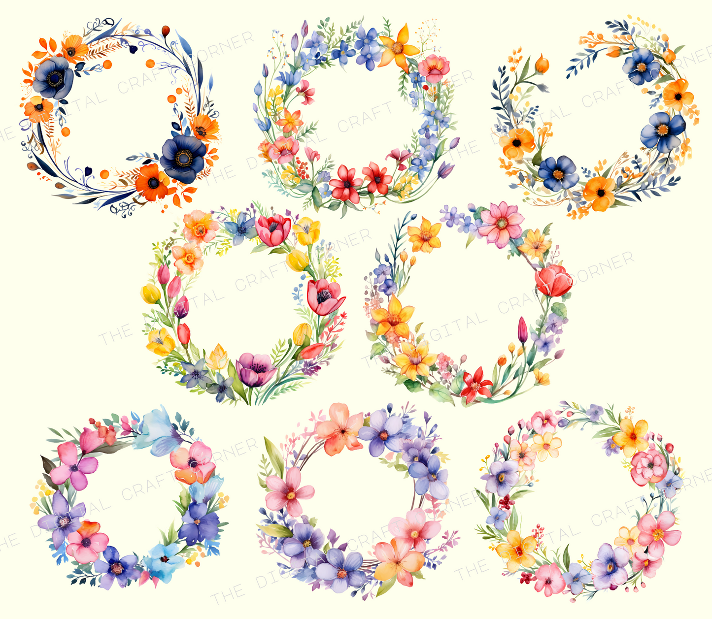 Floral Wreaths in 4 Seasons +