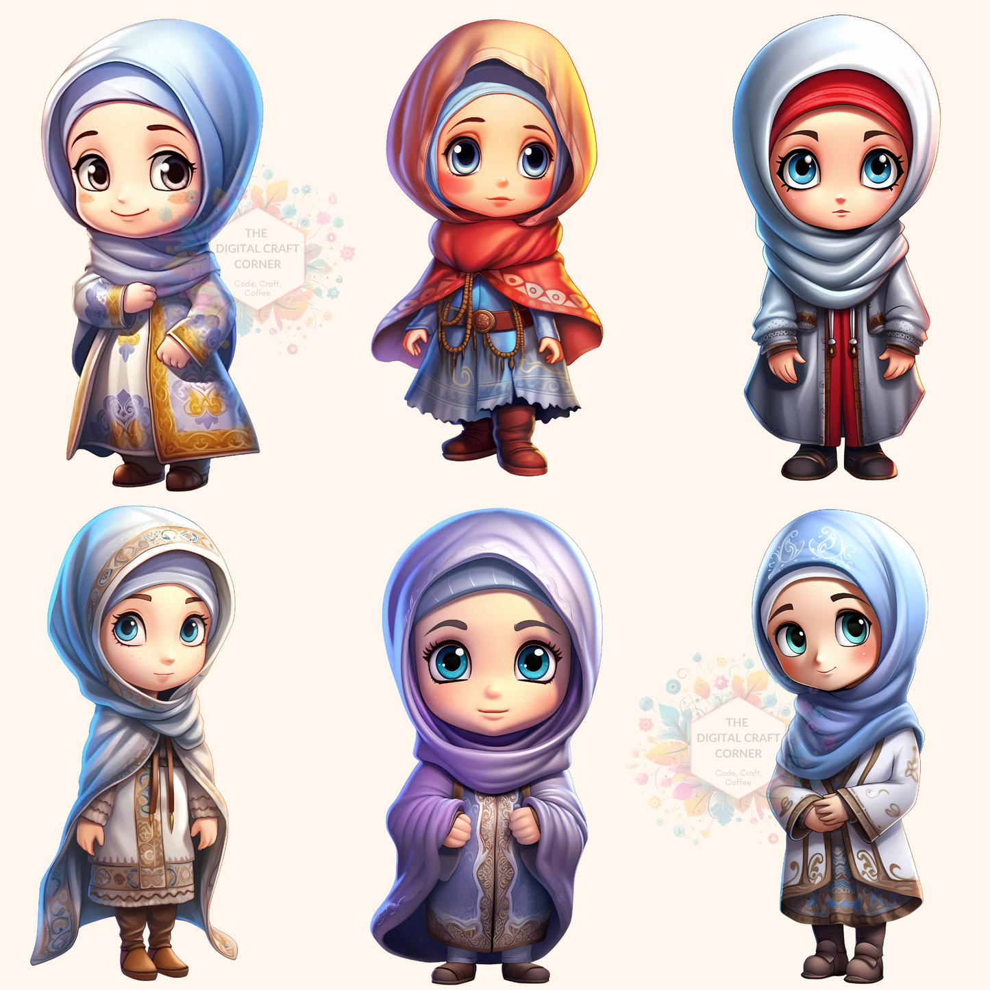 Chibi Girl Wearing a Hijab