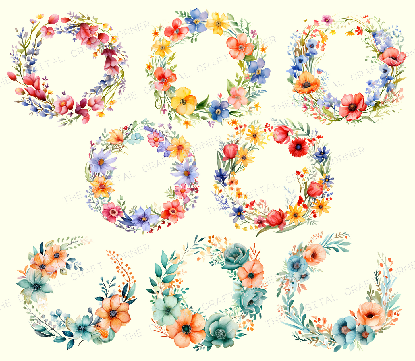 Floral Wreaths in 4 Seasons +