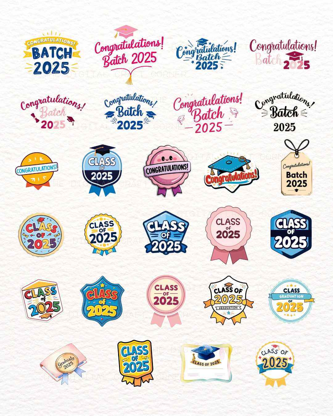 Graduation Clipart - Set