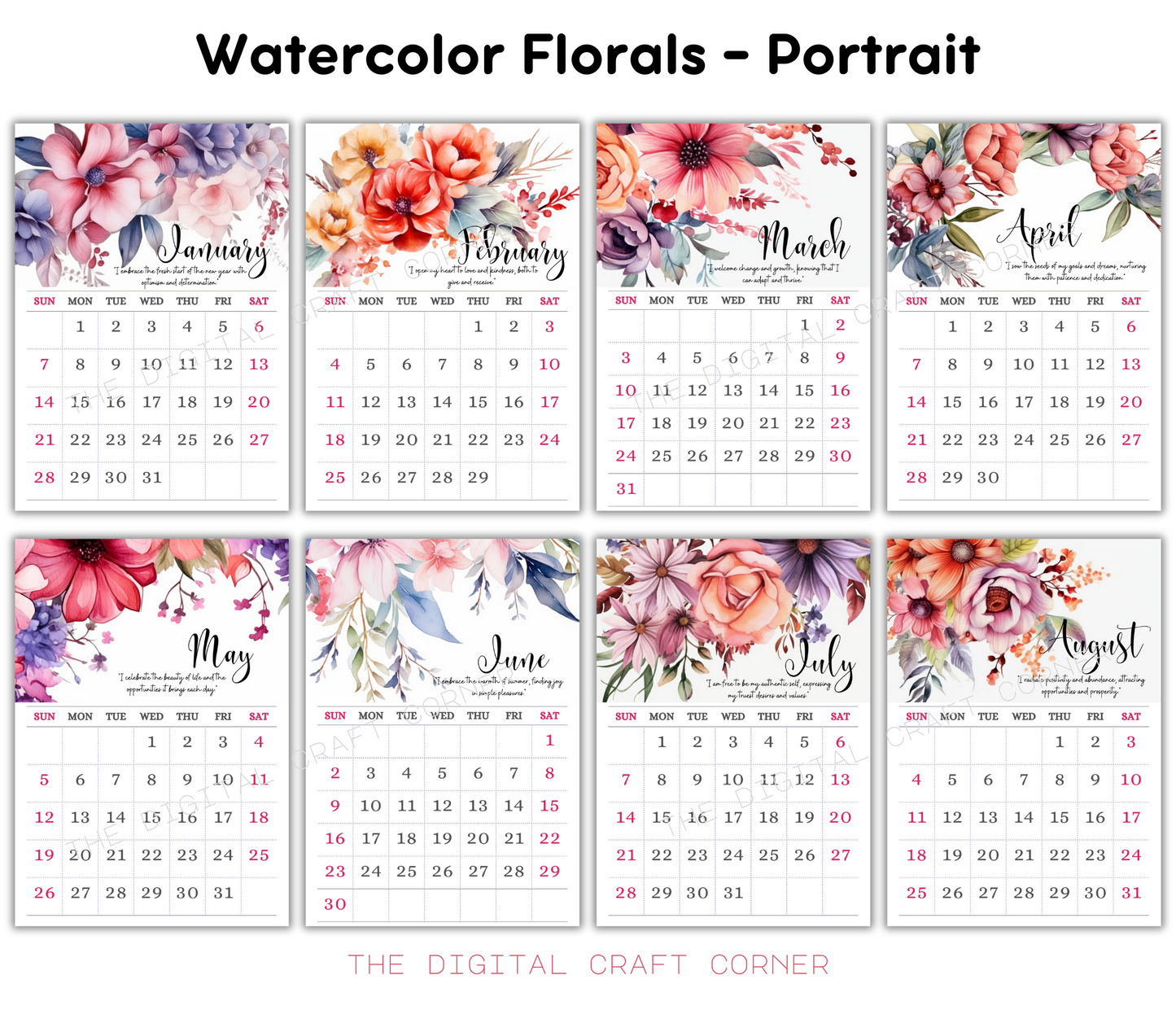 2024 Floral Calendars