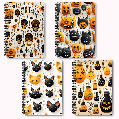 Halloween - Orange and Black Patterns - Seamless Patterns