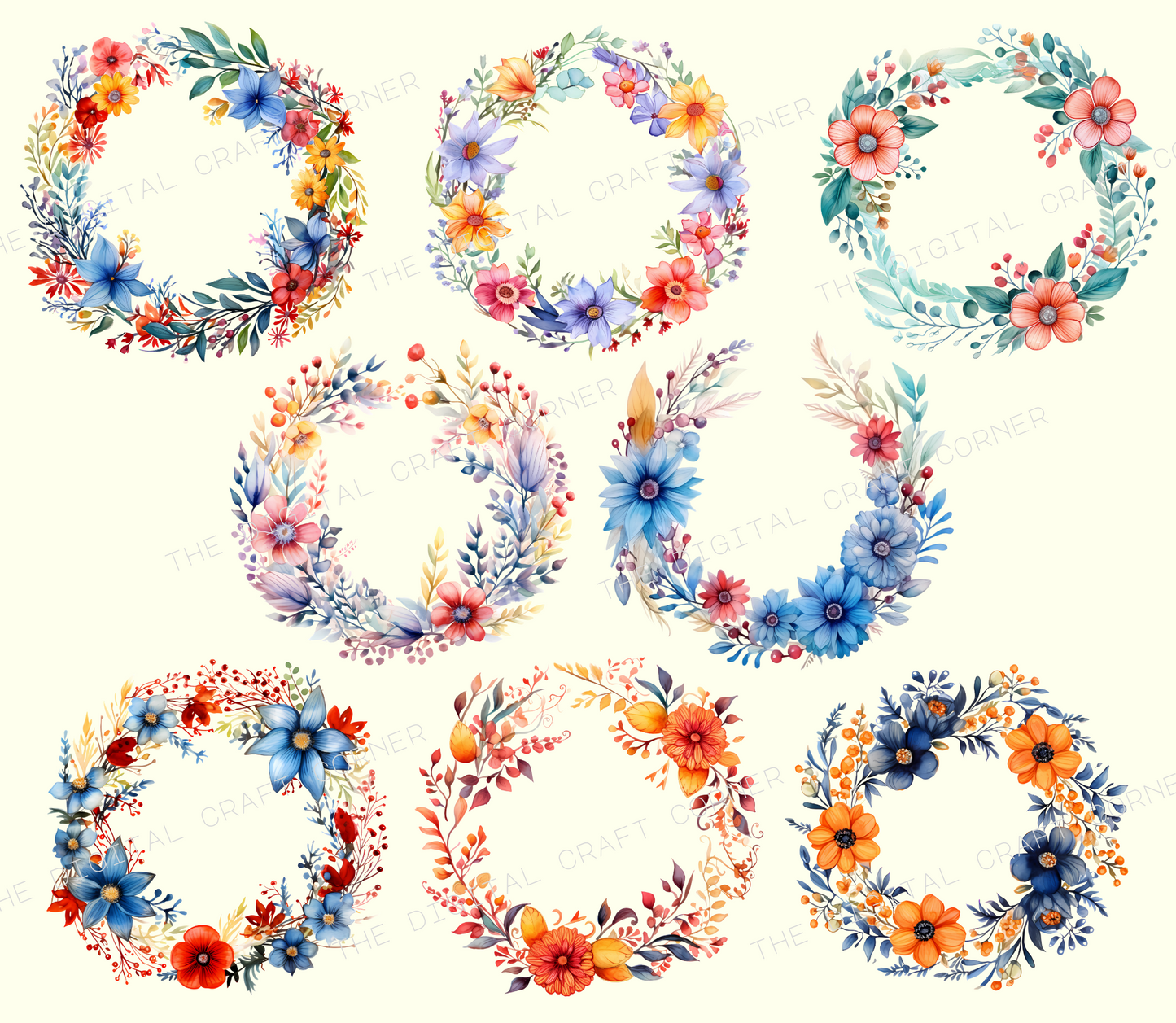 Floral Wreaths in 4 Seasons +