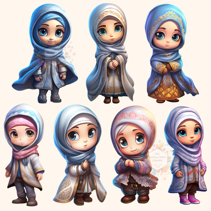 Chibi Girl Wearing a Hijab