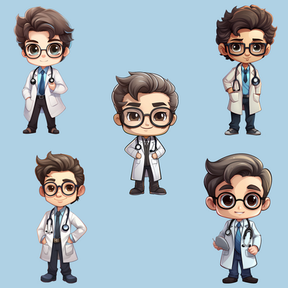 Chibi Doctors Clipart (Girls and Boys)