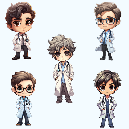 Chibi Doctors Clipart (Girls and Boys)