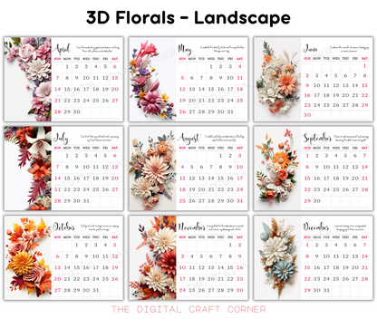 2024 Floral Calendars